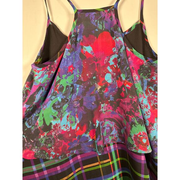 Robert Graham Womens Tank Top Size XS Flowy Tiered Floral Abstract - Picture 5 of 7